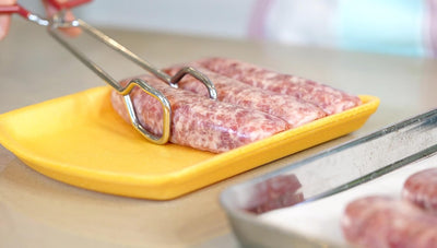 10-Inch Heavy Duty Stainless Steel Kitchen Tongs with Non-Slip Red Grip - Perfect for BBQ and Cooking!