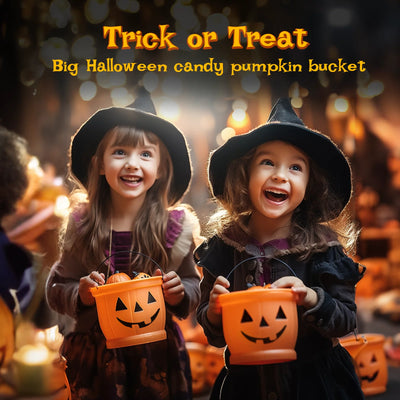 Spooktacular Halloween Pumpkin String Lights with Candy Bucket - 30 LED, 16.4Ft, 8 Modes, Waterproof Jack-O-Lantern Decor for Indoor & Outdoor Fun!