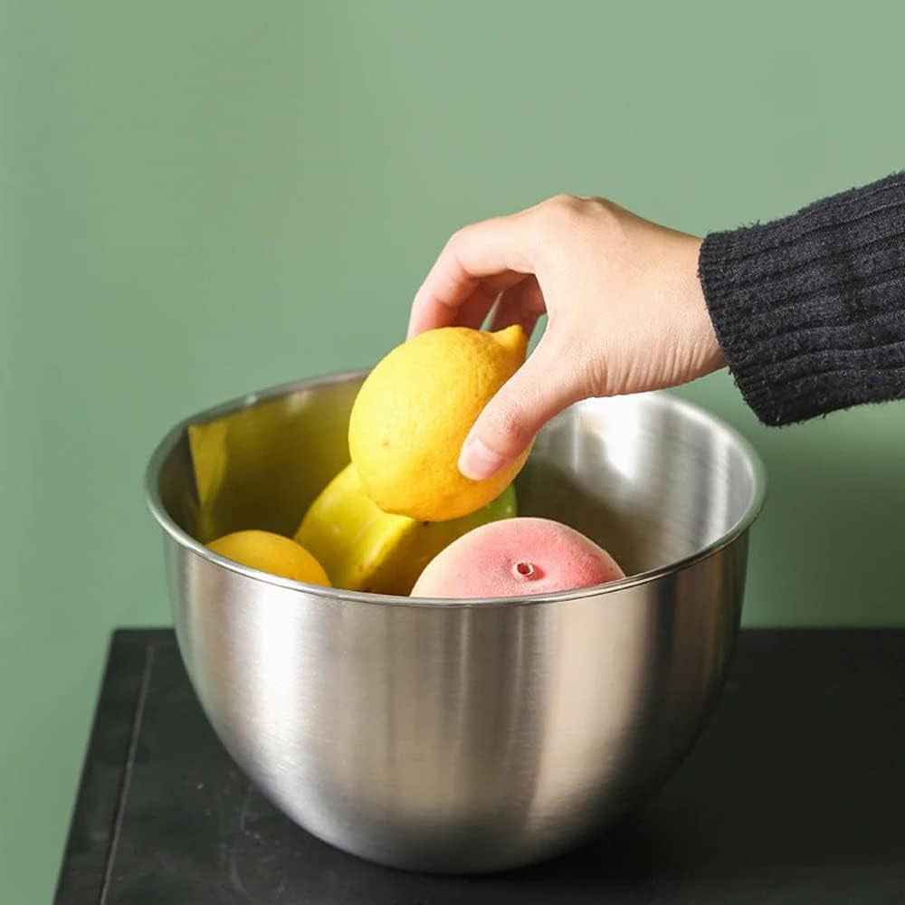 Premium 8-Inch Stainless Steel Mixing Bowl - 3 Quart for Effortless Baking and Cooking