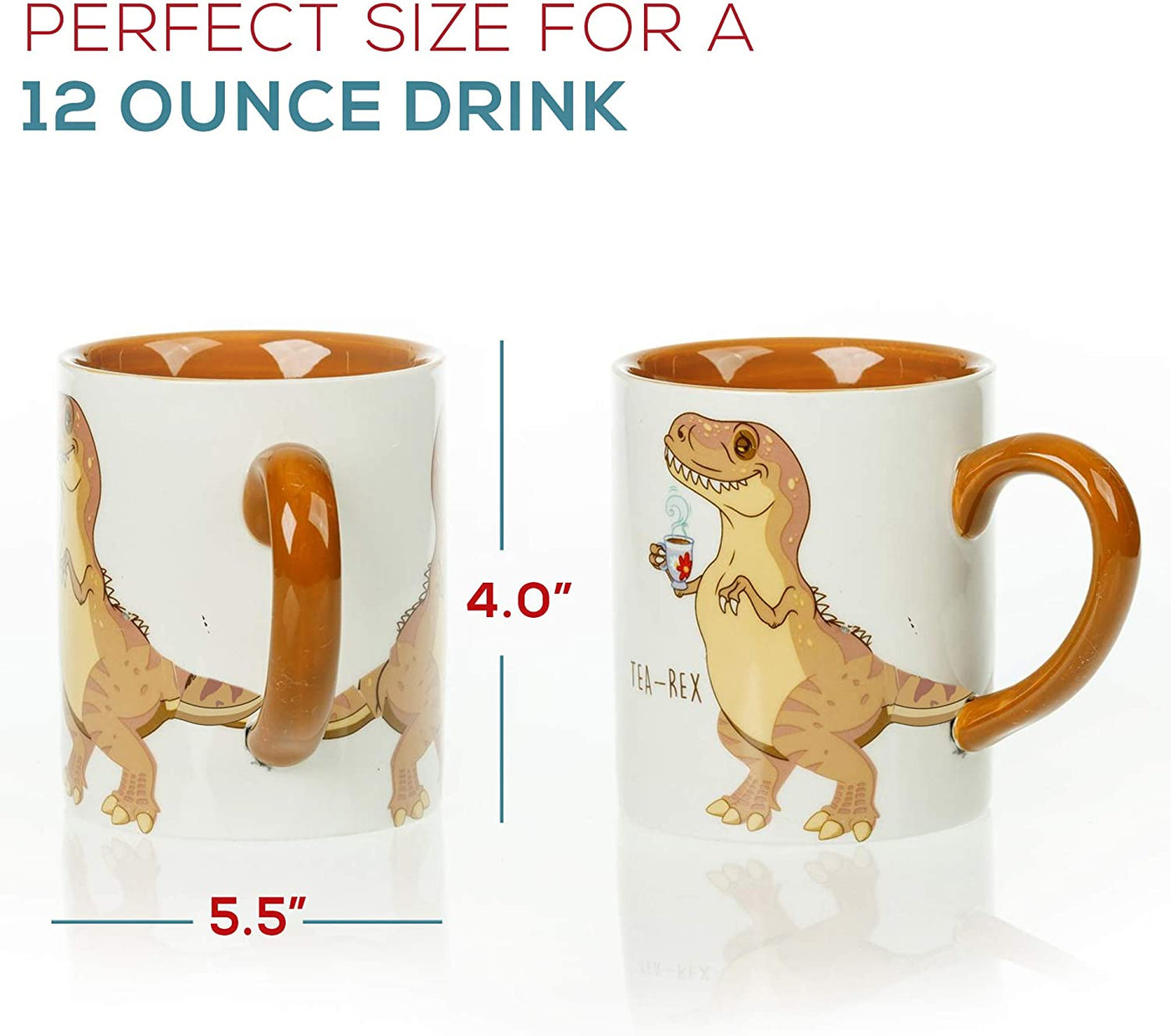 Unique Hand-Painted 3D Dinosaur Mug & Coaster Gift Set - Perfect for Dino Lovers!
