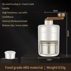 Cavira manual shaved ice maker with hand crank, ABS and stainless steel blades for snow cones, smoothies, and desserts.