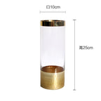 Modern transparent glass vase by Cavira, minimalist hydroponic flower vase for living rooms, dining tables, and bedrooms.