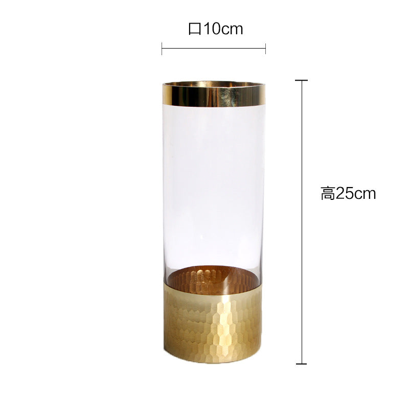 Modern transparent glass vase by Cavira, minimalist hydroponic flower vase for living rooms, dining tables, and bedrooms.