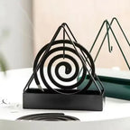 Iron Mosquito Coil Holder Stand – 3-Legged Portable Incense Burner Tray for Home & Outdoor Use