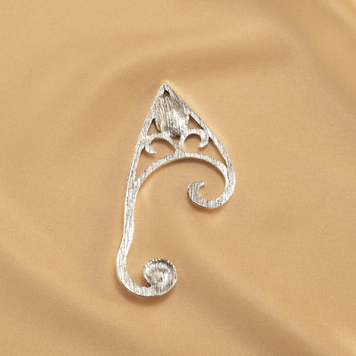 Retro red gemstone alloy ear hook clip, personalized hollow out ear hole free