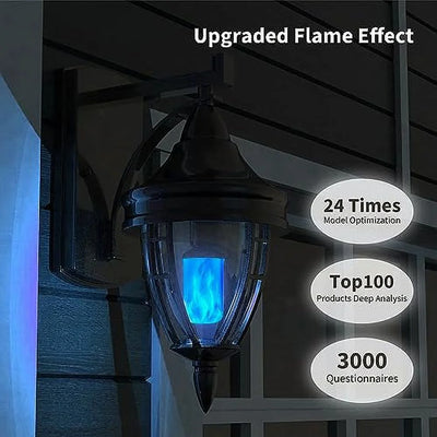 Transform Your Space with Upgraded LED Flame Light Bulbs - 4 Flickering Modes for Halloween & Parties (2 Pack)