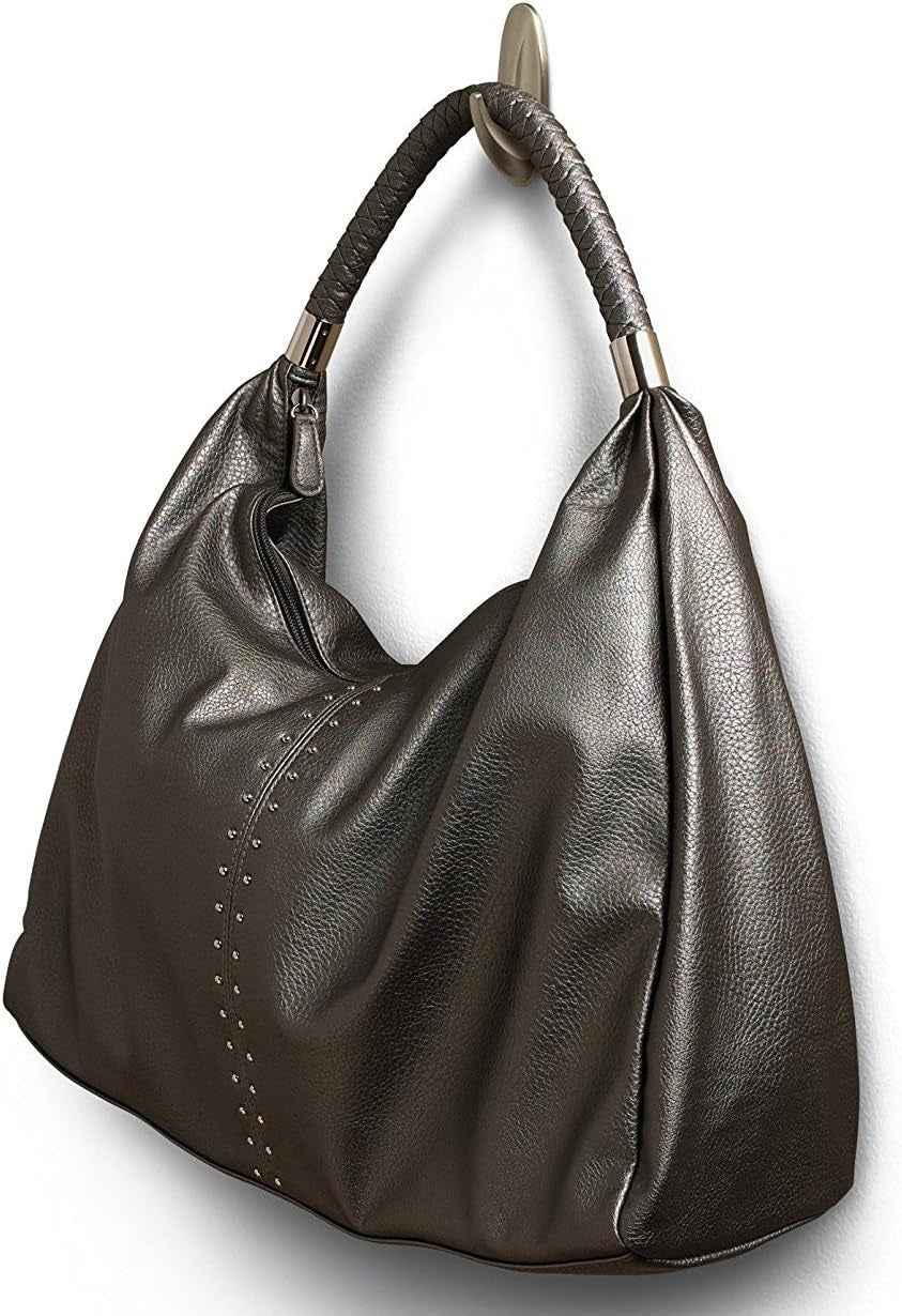 Designer Hooks, Medium, Brushed Nickel, 3-Hooks (17081BN-3ES), Great for Dorm Decor - GG store