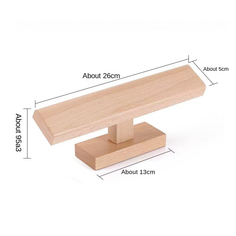 Luxury Walnut Jewelry Display Organizer – Necklace & Accessories Storage Stand New Style Beechwood Jewelry Display Stand (Short Version)