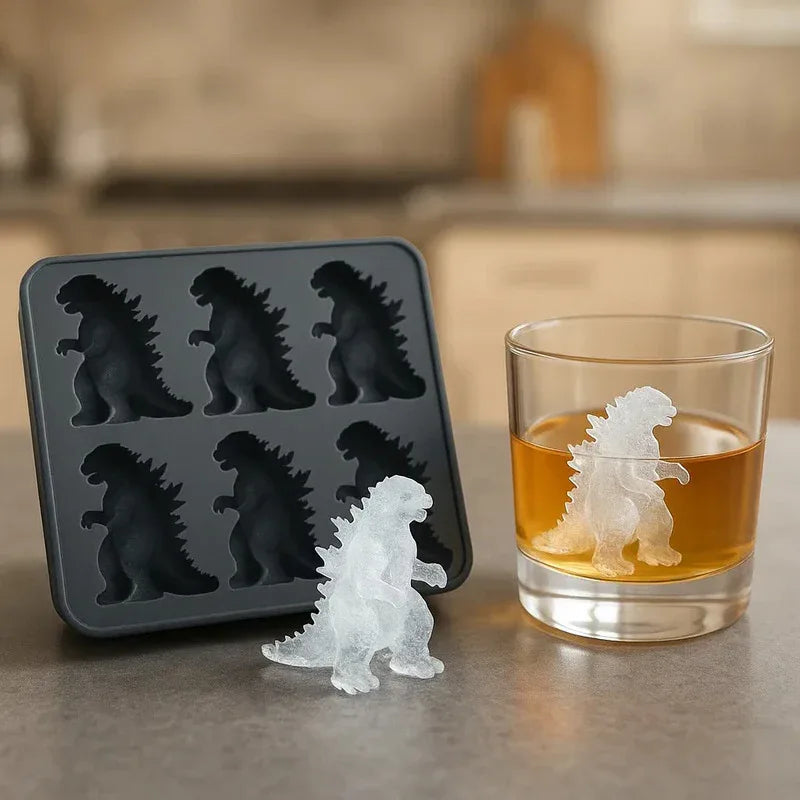 3D Godzilla Silicone Mold - Multi-Purpose for Ice, Baking, Candles & Soap - Cavira