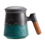 Ceramic Tea Mug with Stainless Steel Infuser & Lid – Loose Leaf Tea Cup Default Title