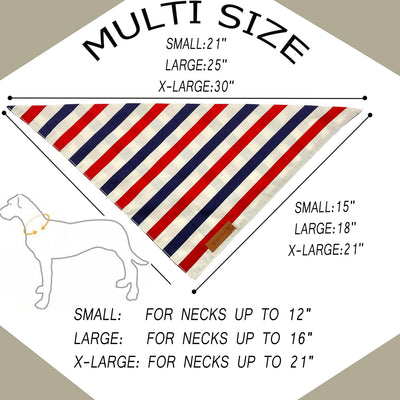 Festive 4th of July Reversible Dog Bandanas - 2 Pack of Patriotic American Flag Scarves for Small & Medium Dogs, Durable & Stylish!