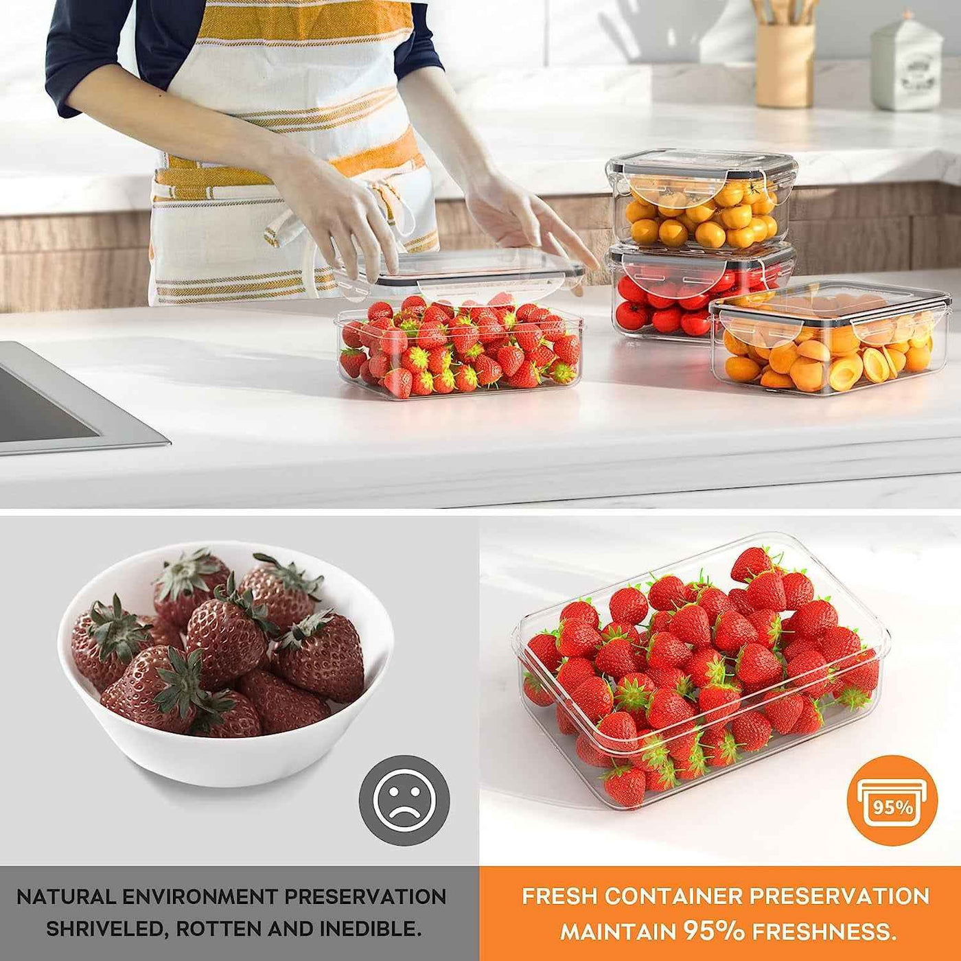 40 PCS Food Storage Containers with Lids Airtight, Plastic Storage Meal Prep Container-Stackable 100% Leakproof & Microwave Safe Organization and Storage Sets, Lunch Containers - GG store