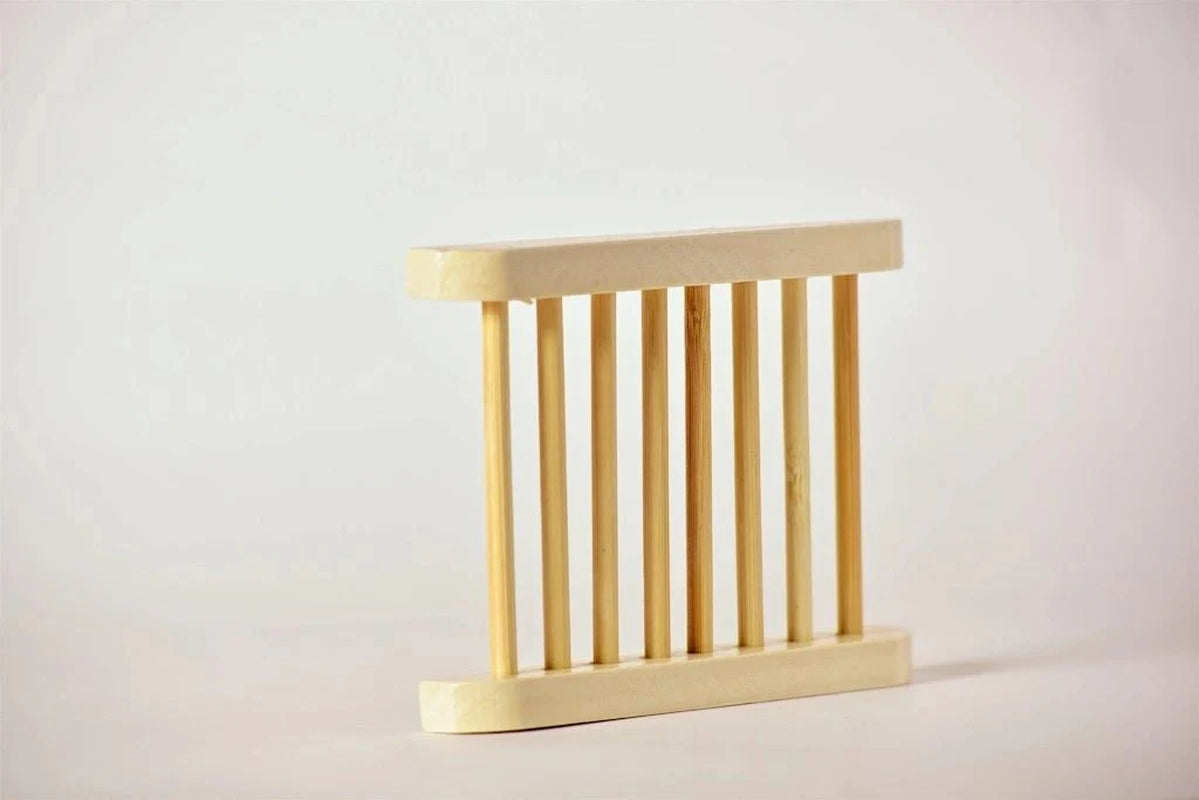 Natural Bamboo Soap Dish – Eco Friendly Bathroom Soap Holder & Drain Tray