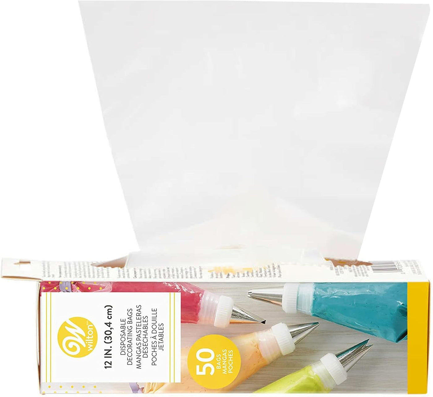 Premium 12-Inch Disposable Pastry Bags for Cake Decorating - 50 Pack