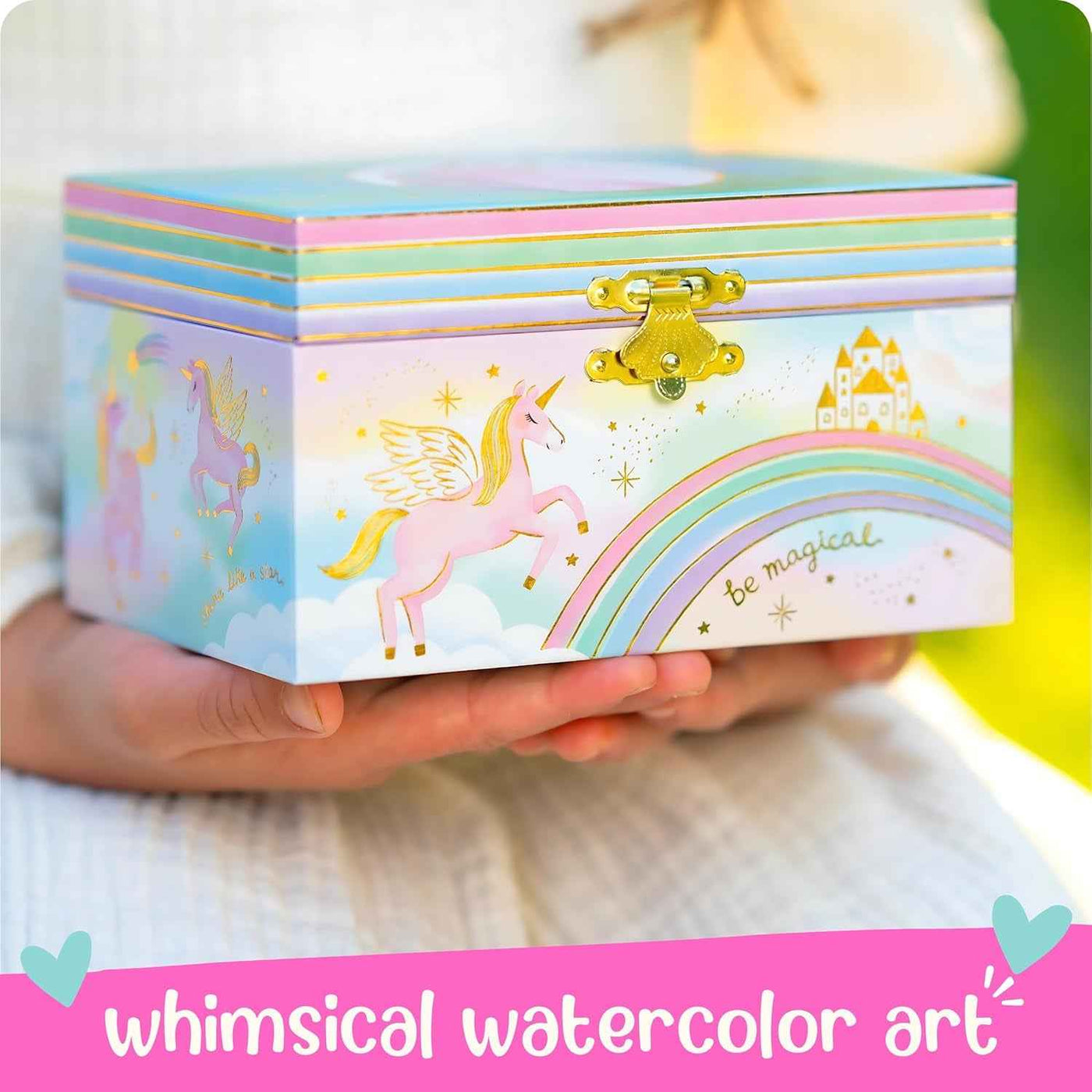 Musical Girls Jewellery Box, Unicorn Gifts for Girls, Unicorn Toys for 4-6, 15.2 X 11.8 X 8.9 Cm - GG store