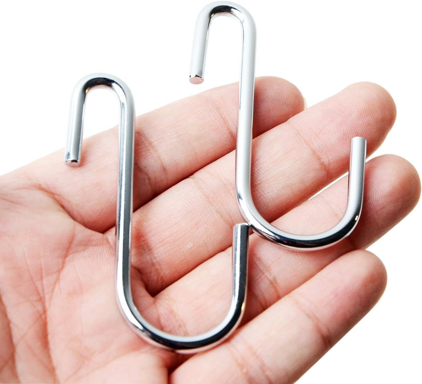 Heavy Duty Stainless Steel S Hooks – Multipurpose Kitchen & Closet Hanging Hooks (10 Pack)
