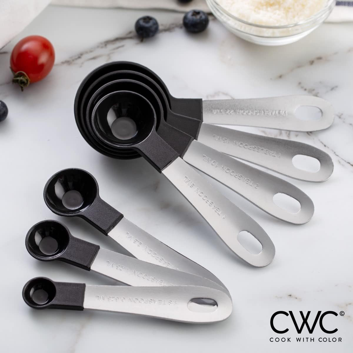 Premium 12-Piece Stainless Steel Measuring Cups and Spoons Set with Nesting Design - Perfect for Precision Cooking and Baking