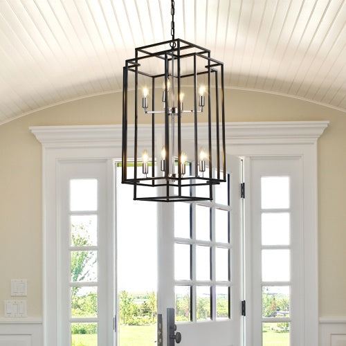 8 Lantern Tiered Chandeliers, Industrial Farmhouse Chandeliers Unavailable Platforms- Temu - GG store