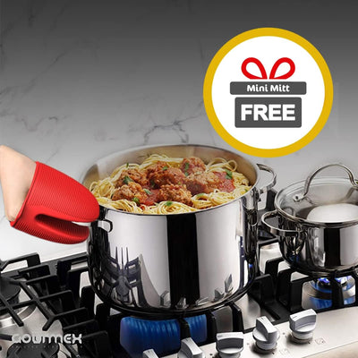 Premium 21-Quart Induction Stock Pot - Heavy-Duty Stainless Steel Soup Pot with Clear Glass Lid, Versatile for All Heat Sources, Dishwasher Safe