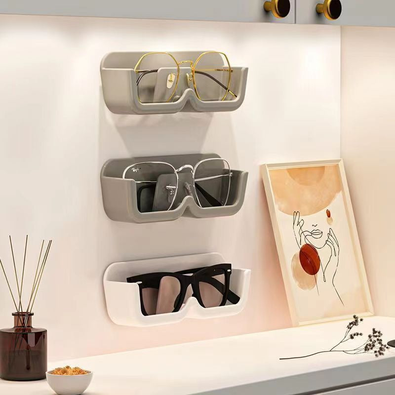 Wall Mounted Glasses Storage Rack – Sunglasses Organizer & Decorative Eyewear Display Holder