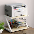 Desktop Printer Stand with Storage Shelf – 2-Tier Heavy Duty Office Organizer Rack for Printer, Scanner & Desk Storage