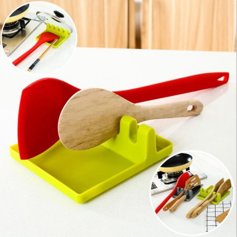 Eprolo spoon pot lid shelf mounted on kitchen wall holding pot lids and utensils for organized storage