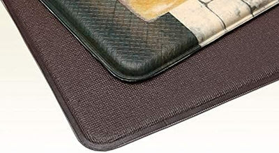 Luxurious Anti-Fatigue Kitchen Floor Mat - Stylish Pain Relief Memory Foam Mat for Comfort in Front of Sink - 47" x 17.5" x 10mm Coffee Design