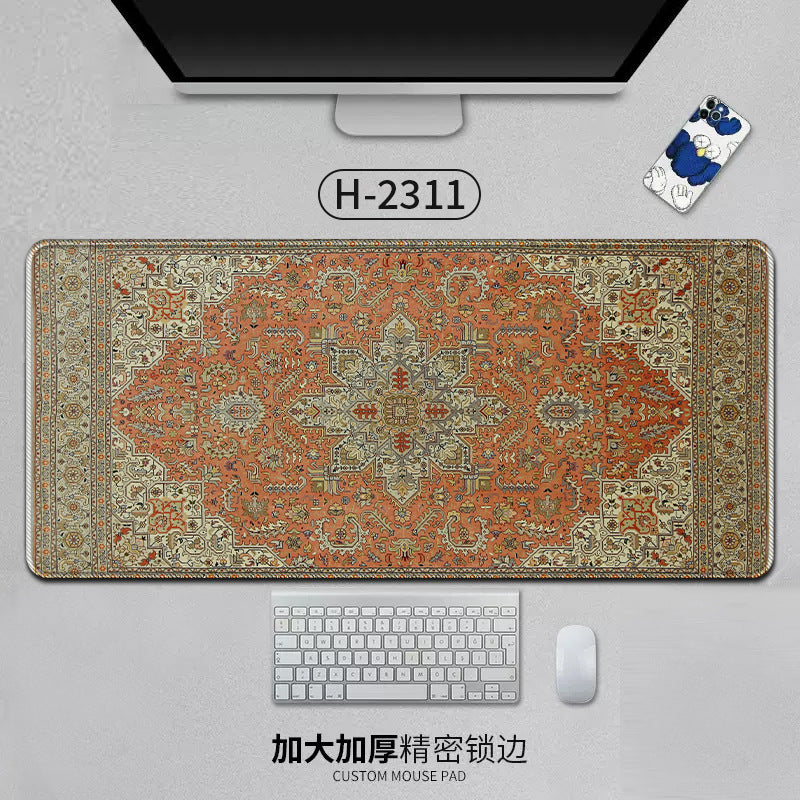 Large Persian-style mouse pad from eprolo with natural rubber backing, anti-slip, ideal for office, gaming, and desk setup.