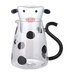 Cavira cartoon glass water jug and pitcher set with 500ml and 1800ml capacity, suitable for home, kitchen, and dining use