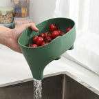 Cavira elephant-shaped drain basket in four colors, versatile kitchen colander for washing fruits and vegetables.