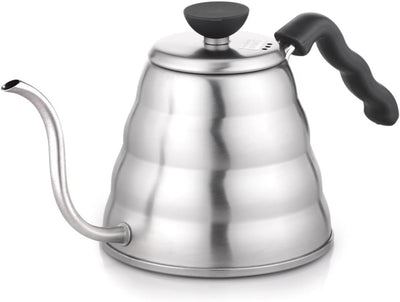 V60 Buono Gooseneck Drip Kettle – 1200ml Silver Elegant Design for Perfect Pour-over Coffee