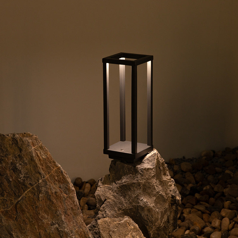 Cavira rechargeable LED table lamp with aluminium alloy base, tricolour dimming, ideal for bedside, camping, and hotel use