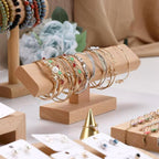 Luxury Walnut Jewelry Display Organizer – Necklace & Accessories Storage Stand