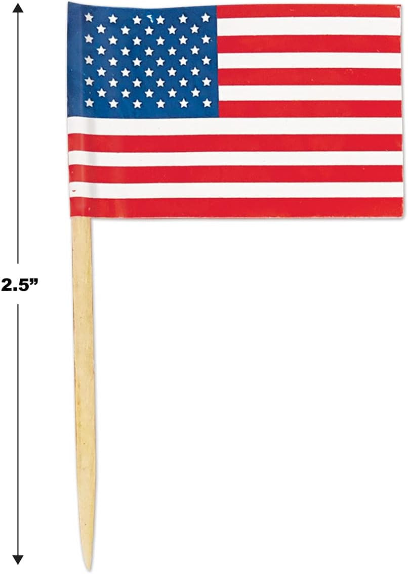 Packaged Mini U S Flag Picks