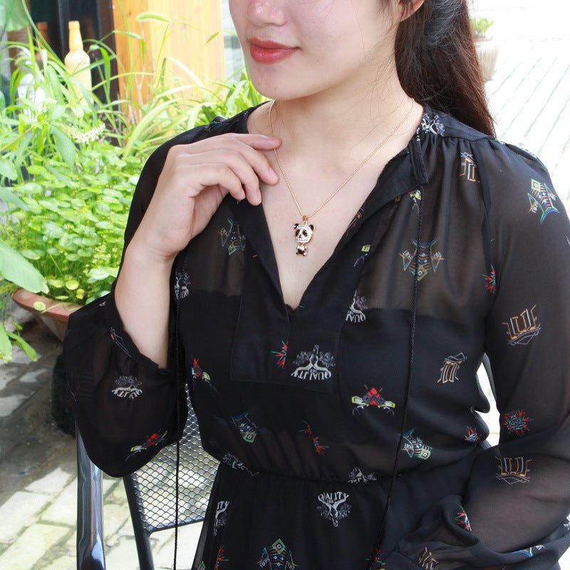 Giant panda Pendant Necklace