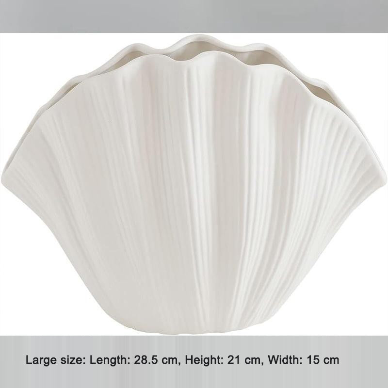 White porcelain ceramic vase by Cavira, modern minimalist design for hydroponic flower arrangements and home decor.