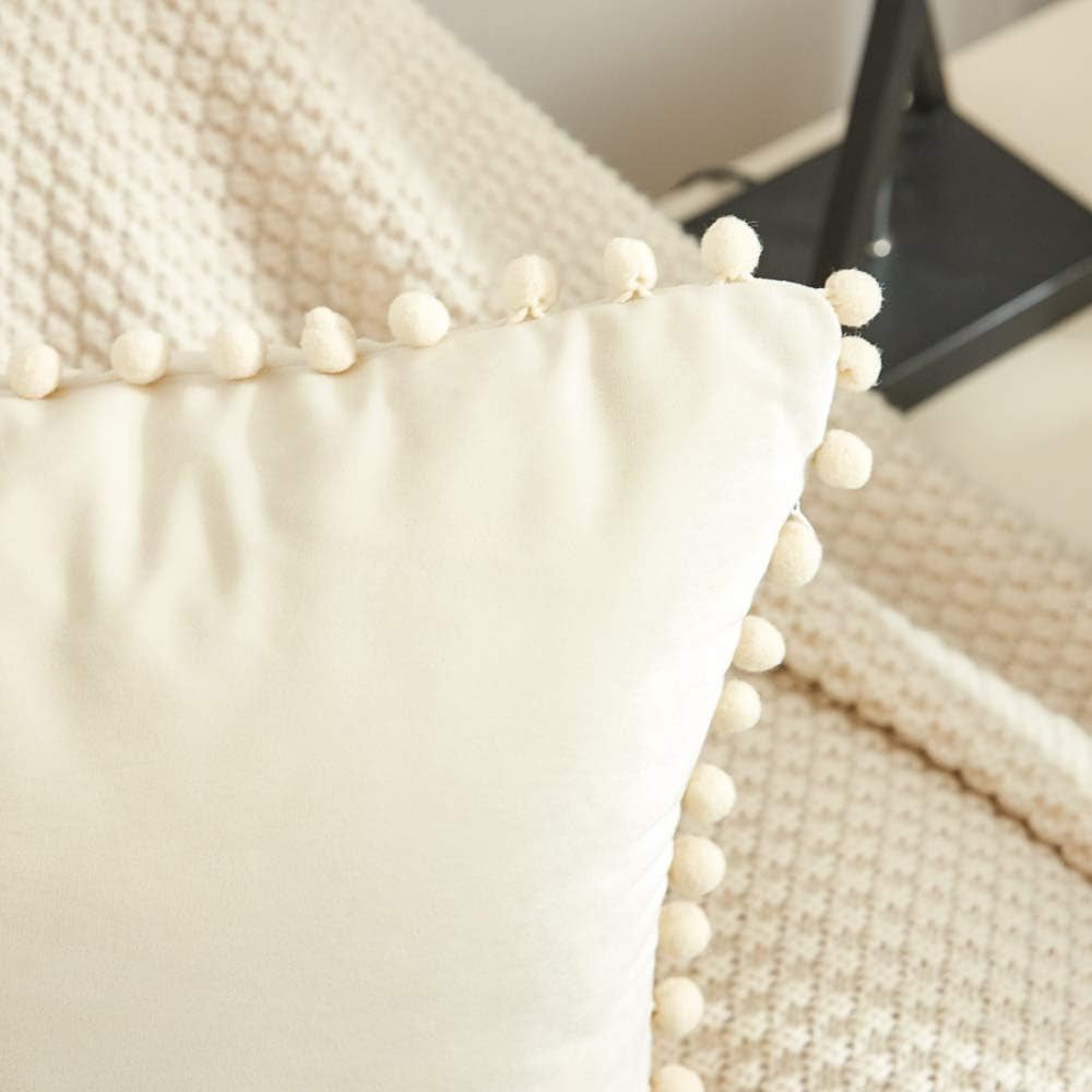 Luxury Velvet Throw Pillow Covers Set of 2 – Soft Decorative Sofa Cushion Covers 18x18