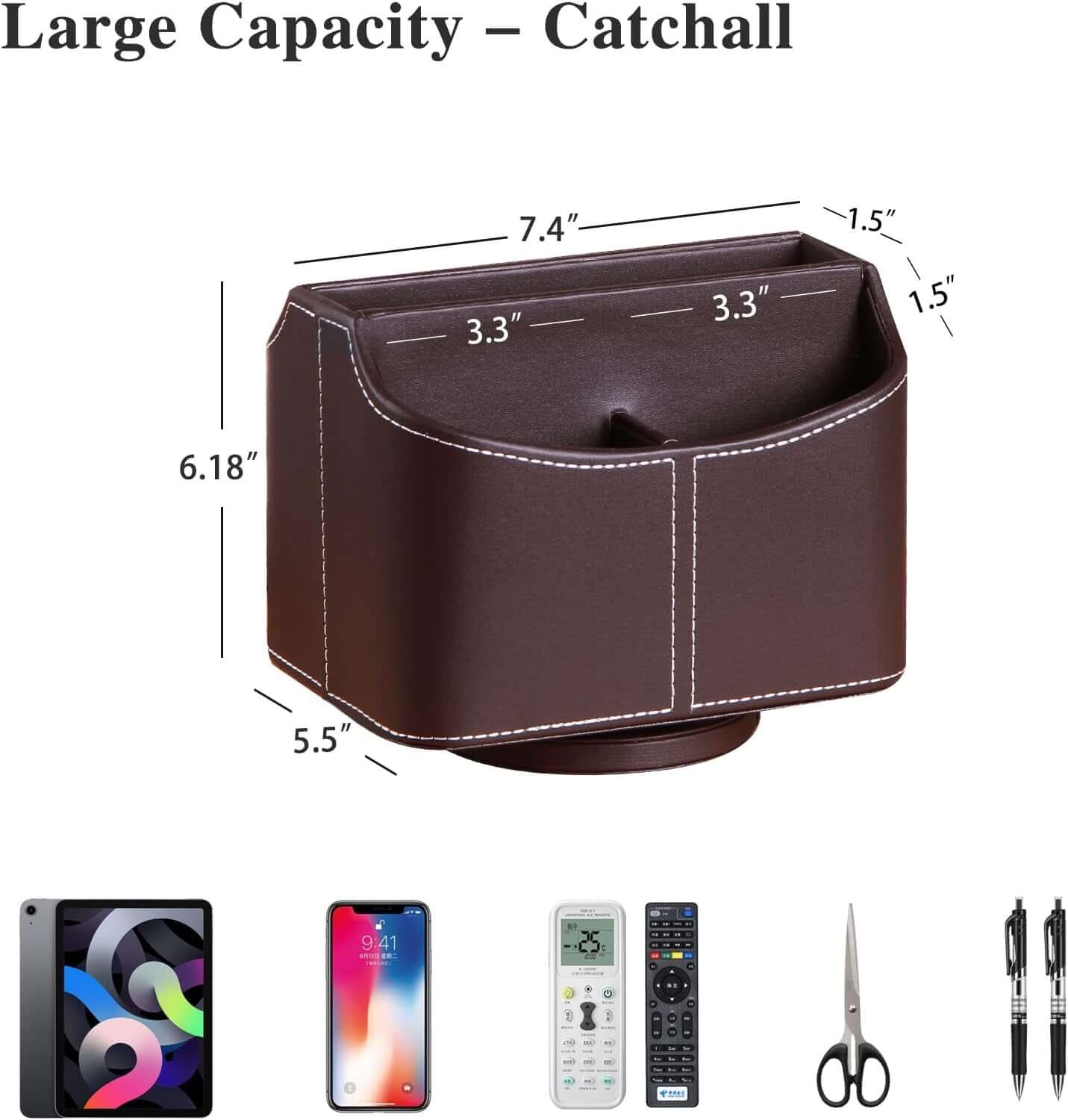 360° Rotating Remote Control Organizer – Desk & Coffee Table Storage Holder