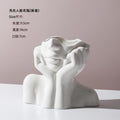 Human body ceramic art vase by Cavira, Nordic sculptural figure for flowers, home decor, shelf styling, and gifting.
