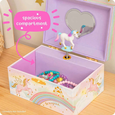 Musical Girls Jewellery Box, Unicorn Gifts for Girls, Unicorn Toys for 4-6, 15.2 X 11.8 X 8.9 Cm - GG store