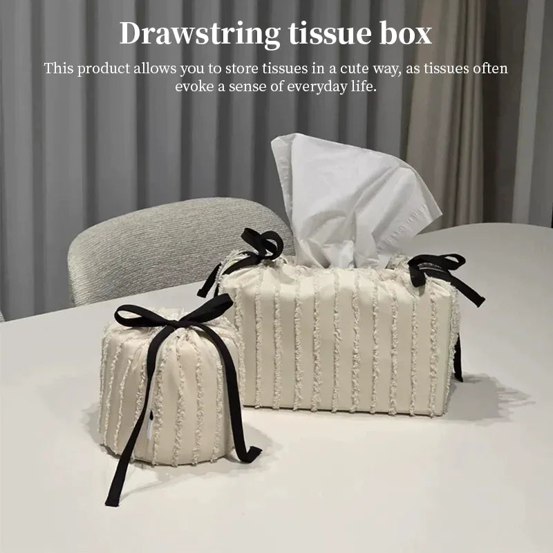 Modern Decorative Fabric Tissue Box Cover – Living Room & Bathroom Organizer
