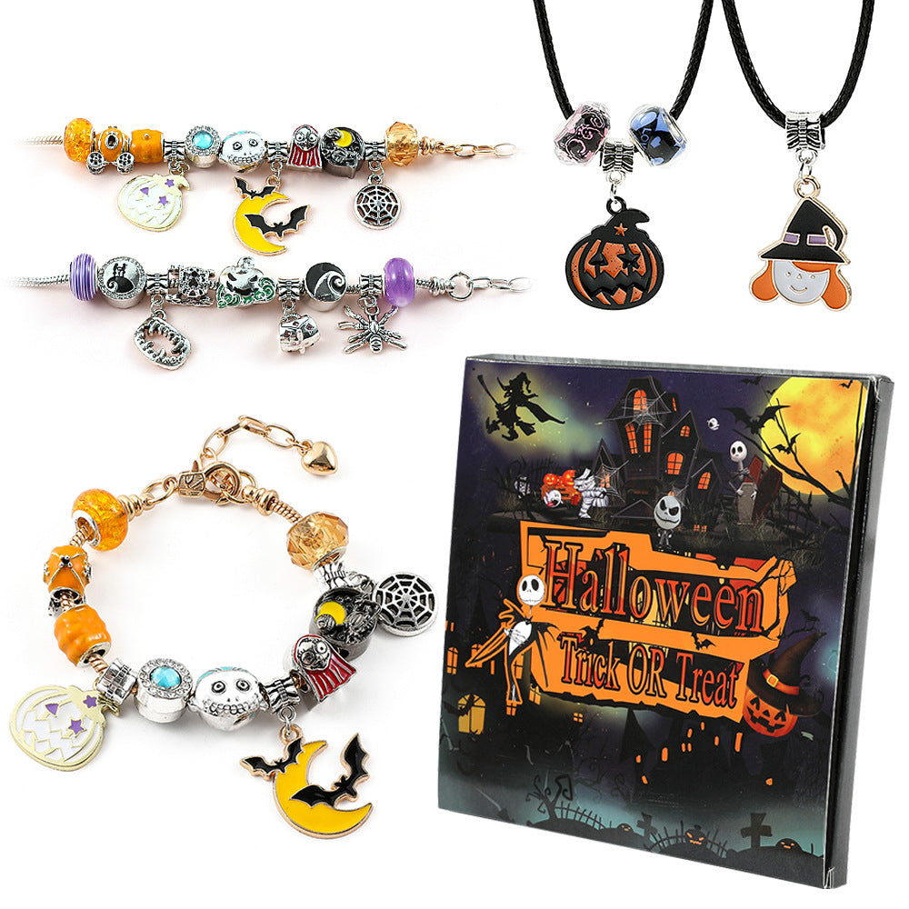 Halloween children DIY large hole bead bracelet