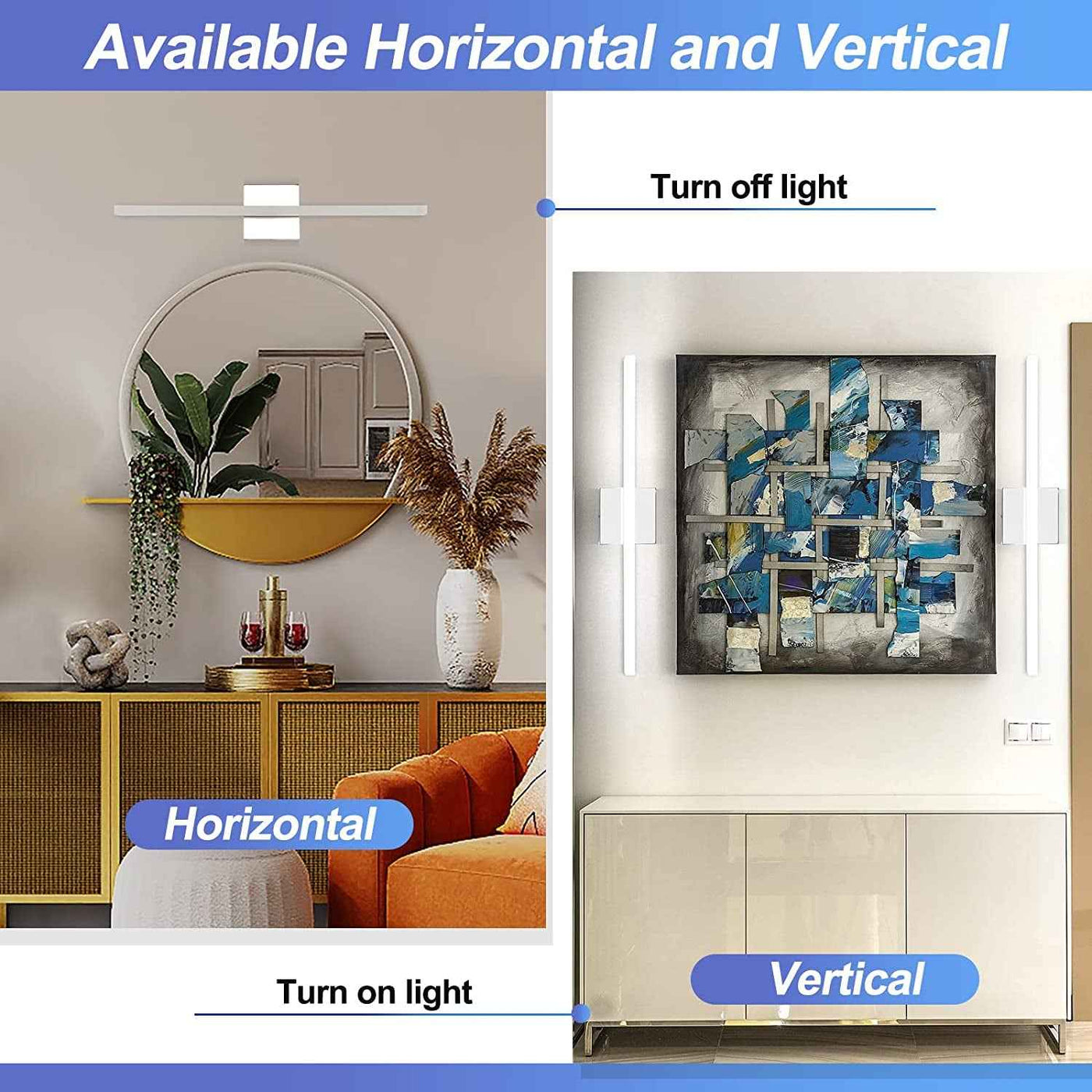 LED Vanity Lights 24 Inch - Modern 14W IP44 Bathroom Lighting Fixture, Cool White 6000K Wall Sconce for Washroom Mirrors - GG store