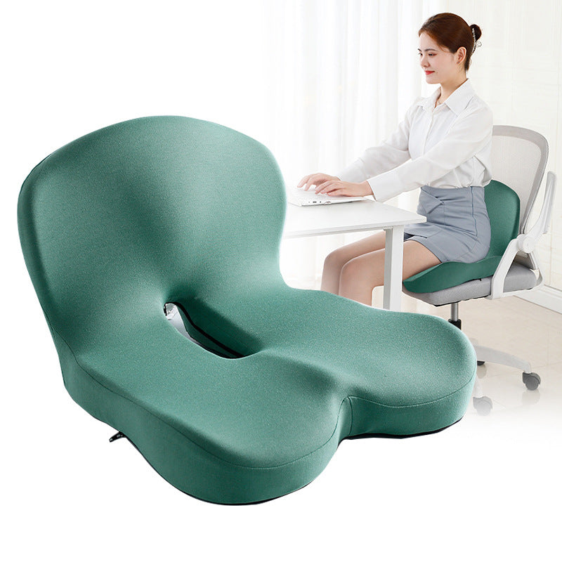 Memory Foam Seat Cushion with Lumbar Support - Ergonomic Office Chair & Car Cushion - Cavira