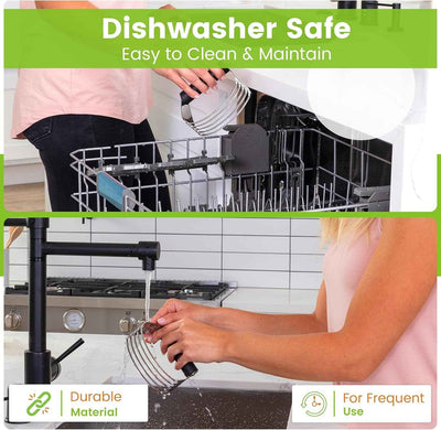 Dough Blender Tool - Stainless Steel Pastry Cutter & Bench Scraper for Pizza, Nuts, and Pie - Multipurpose Baking Tool with Soft Grip Handles - Black - GG store