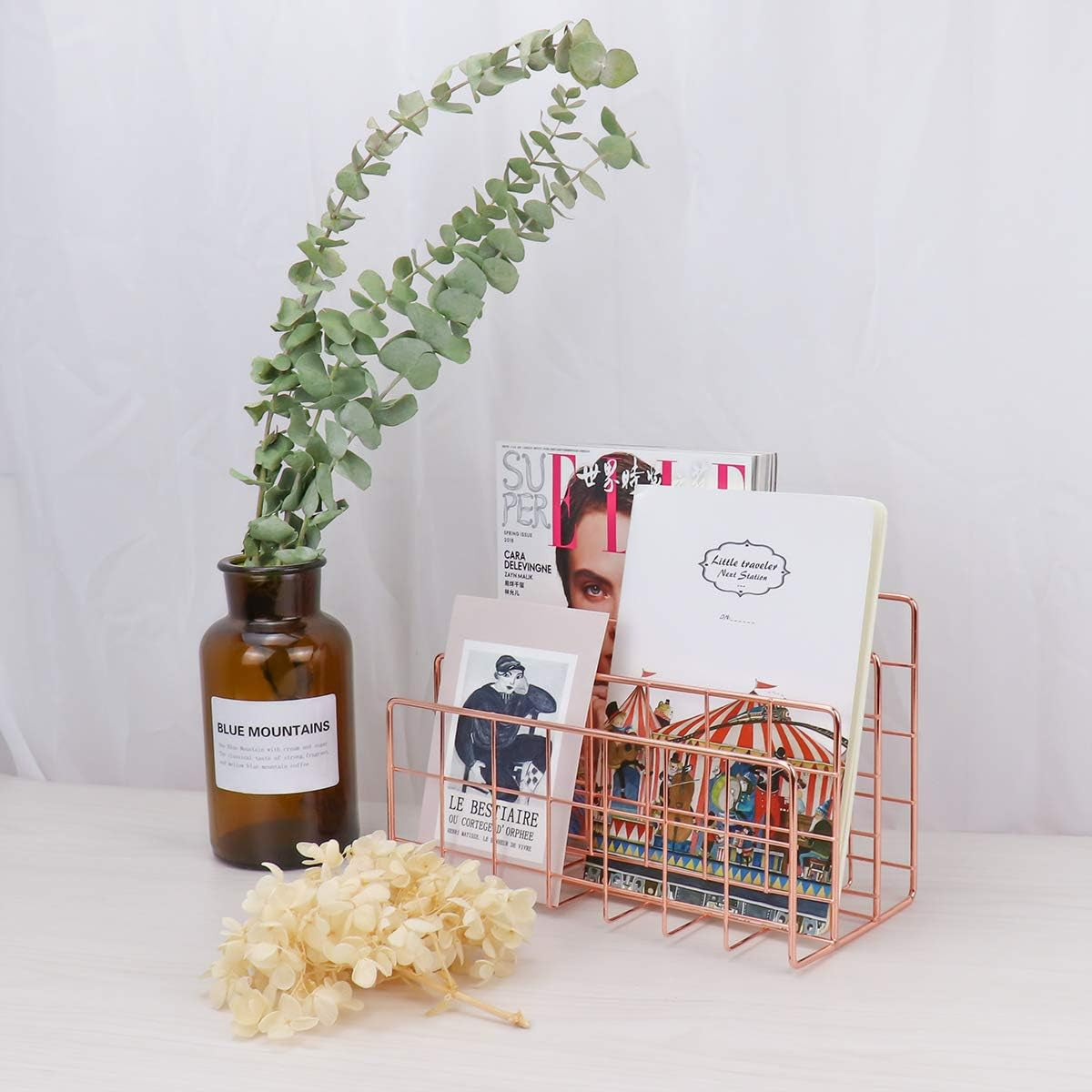 Metal Desktop Mail Organizer – 3 Slot Letter & Document Storage Holder