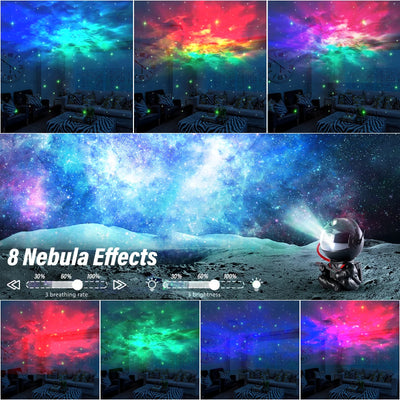 Astronaut Galaxy Projector, 8 Nebula Effects Galaxy Star Projector with Smare Remote Control, 360° Rotation Night Light for Valentines Day Gift/Birthday Gifts for Family, Friends - GG store