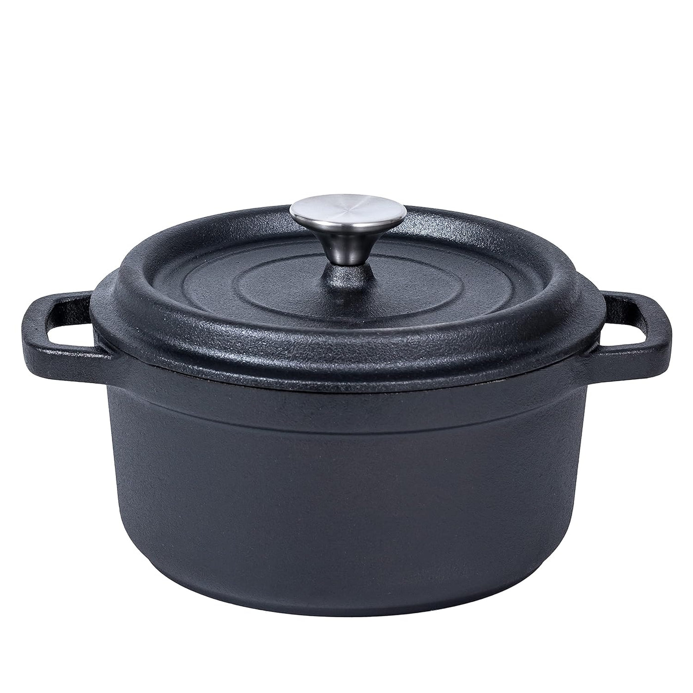 5.2 Quart Pre-Seasoned Cast Iron Dutch Oven with Lid - Versatile Skillet for Casseroles & Braising - Induction Compatible