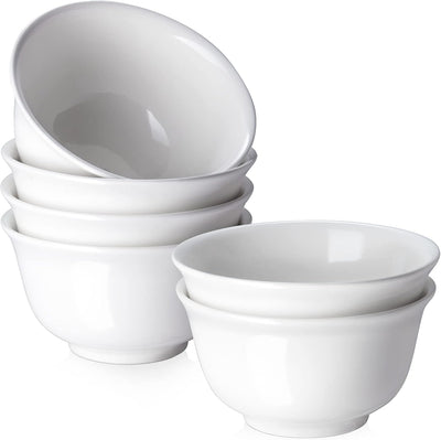 Set of 6 White 20Oz Ceramic Bowls - Perfect for Soup, Cereal, and Salad - Microwave & Dishwasher Safe
