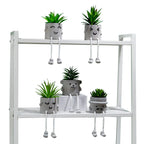 Cute novelty hanging legs succulent pot by Cavira featuring character face designs with dangling feet, in various styles like Totoro and owl.